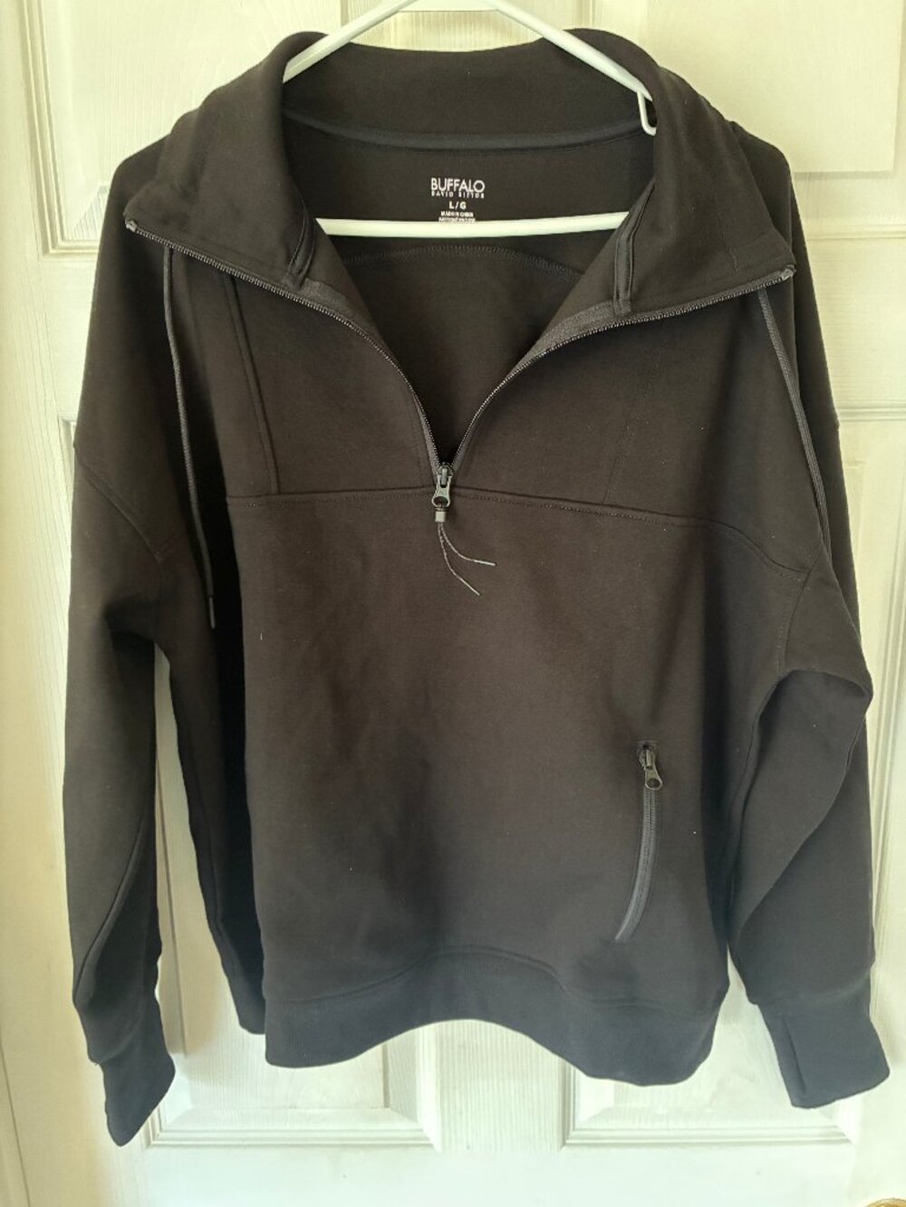 Buffallo Half Zip Shirt Black New